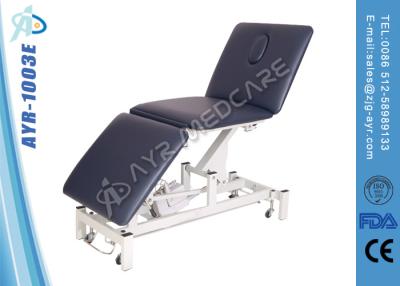 China Three Function Adjustable Electric Examination Medical Massage Table Black for sale