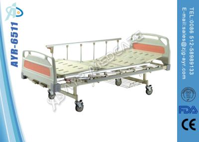 China 2 Cranks Single ABS Platform Manual Hospital Bed Patient Care Bed For Home Use for sale