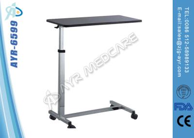 China Wooden Top Hospital Accessories Height Adjust Dining Hospital Bed Tables for sale