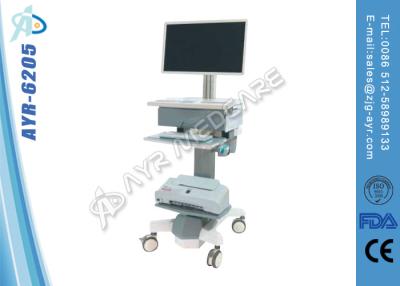 China CE Approved Hopital Medical Mobile Workstation Trolley / Cart With Laptop for sale