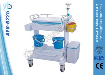 China ABS Medical Trolleys IV Treatment With Anti Slip Casters Plastic Medical Cart for sale