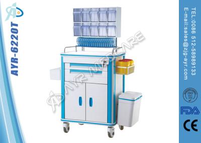 China Movable ABS Three Drawers Medical Anaesthesia Trolley For Hospital Use for sale