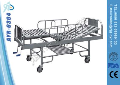 China 2 Function Manual Elderly Hospital Bed Nursing Bed With Mattress / Overbed table for sale