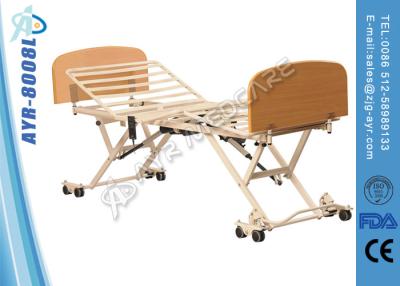 China Electric Ultra - Low Nursing Homecare Bed With Wooden Head And Foot Board for sale