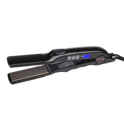 China Mains Powered Portable Pink Hair Straightener Flat Iron for sale