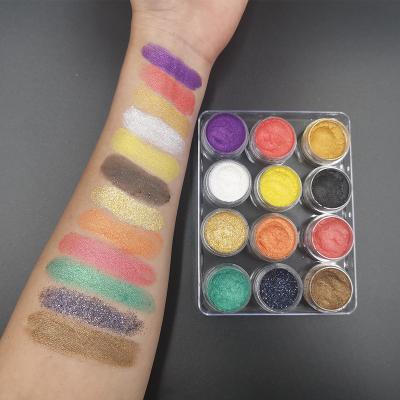 China Multi Color Pigmented High Pigment Powder Eyeshadow Beauty Beauty Eyeshadow DIY Makeup Set Custom Logo for sale