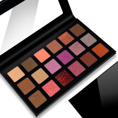 China Wholesale Custom 18 Color Waterproof Eyeshadow No Logo Waterproof Easy To Make Up Black Earth Color Eyeshadow Palette for sale