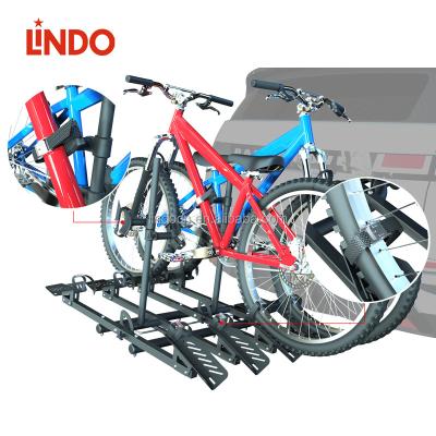 China LINDO Regular 2 Inch Hitch Bike Carrier Steel Fat Bike Rack Ebike Carrier For 4 Bikes Rack for sale