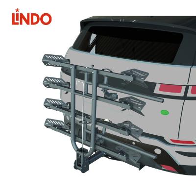 China LINDO regular hot selling 2 inch hitch bike steel carrier bike rack ebike carrier wholesale for sale