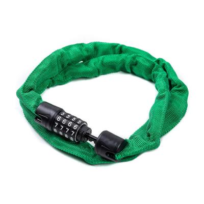 China 5 Digital Password Lindo Anti Theft Password Chain Mountain Bike Lock Bicycle Bike Lock for sale