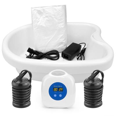 China Veinio Convenient Water Detox Ionic Foot Detox Foot Spa With Basin New Design Home Use Best Gift Choice for sale