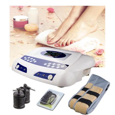 China Double Detox System Double Detox Foot Spa Machine Ionic Foot Bath Machine With Heating Support Belt For Home Use for sale