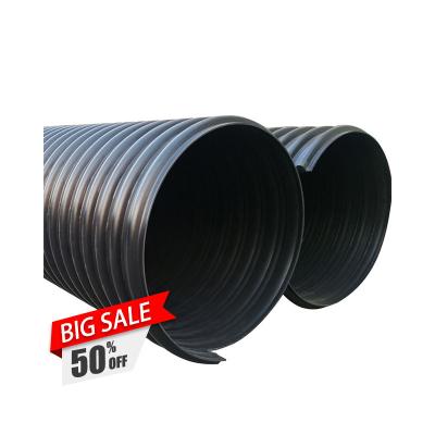 China Large Diameter 30inch Environmental Protection Green HDPE Steel Belt Compound Corrugated Pipe For Drainage for sale