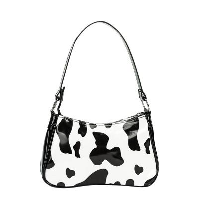 China 2021 new fashionable cow pattern printing female shoulder bag with portable PU armpit bag | shoulder bag handbag for sale