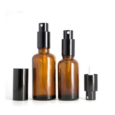 China 10ml 15ml 20ml 30ml 50ml 100ml Cosmetic Wholesale Empty Amber Fine Mist Spray Glass Bottle for sale