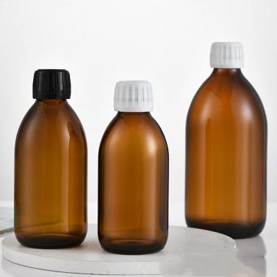 China Cosmetic Pharmaceutical Glass Amber Oral Liquid Packaging Syrup Bottle 3ml 50ml 100ml 150ml 200ml 300ml 500ml for sale