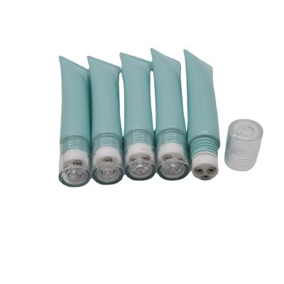 China Medical Tubing 20g Empty Cosmetic Eye Cream Massage Plastic Hose Roll Tube for sale