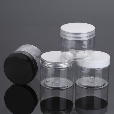 China Customizable Transparent Cream Jar Personal Care PET Mouth Food Storage Container 8oz Wide Plastic Jar for sale