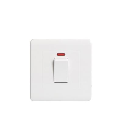 China Screw Mount UK Standard 20A Neon Wall Switch With Indicator Light for sale