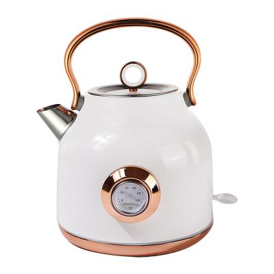 China 360 Degree Rotating Stainless Steel Retro Base 1.7L Kettle Tea Kettle Boiler Electric Electric Kettle Large Temperature Rotation for sale