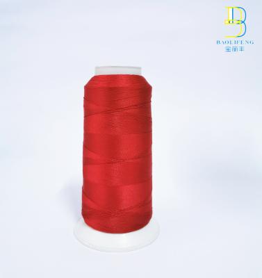 China Polyester High Tenacity Raw White Embroidery 100% Polyester Sewing Thread for sale