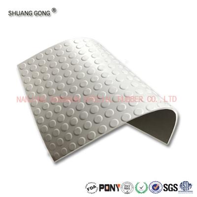 China Anti-slip Gray Dot Color Round Rubber Mat / Rubber Flooring /Corner Rubber Flooring Mat for sale