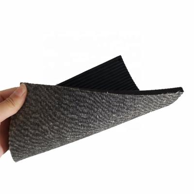 China Anti-slip fabric surface corrugated rubber sheet roll with good mechanical and abrasion properties anti-slip rubber sheet for sale