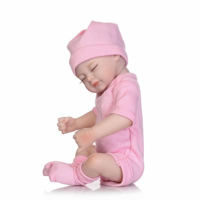 China Toy Cheap Battery Operated 10 Inch Full Body Sleeping Reborn Baby Dolls Handmade Lifelike Silicone Vinyl Bebe For Kids for sale