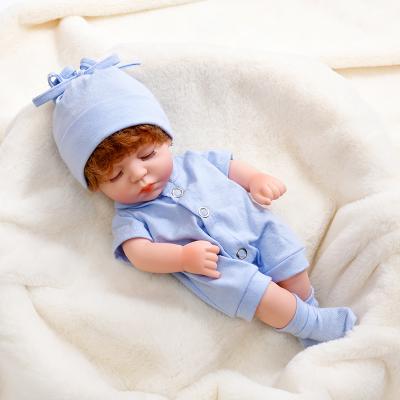 China Reborn Baby Dolls Battery Operated Realistic Lifelike Silicone Toy 12inch Toys For Kids Bebe Silicone Reborn Dolls Black Dolls for sale