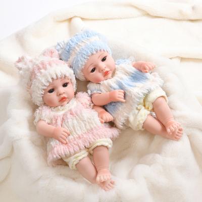 China Handmade Toy Wholesale 12inch Vinyl Bebe Reborn Silicone Reborn Baby Dolls Battery Operated Handmade Girl Gift for sale