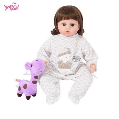 China Battery Operated Toy Lifelike 18inch 47cm Girls Toys Realistic Silicone Newborn Doll Bebe Kit Reborn Baby Dolls For Children for sale