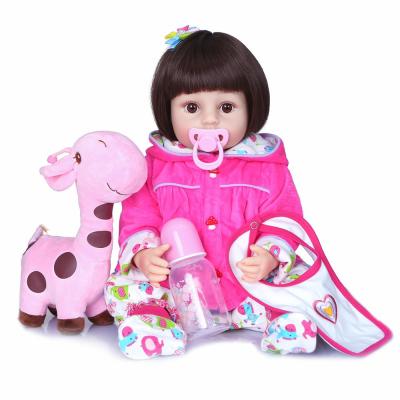 China DIY TOY 55CM Lovely Giraffe Dress Set Real Soft Touch Full Body Realistic Silicone Reborn Baby Dolls for sale