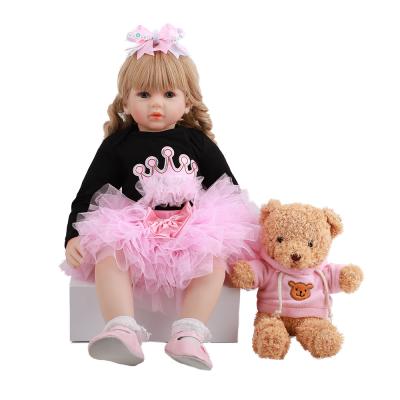 China Wholesale Realistic Handmade Toy 60cm 24inch Bebe Reborn Kit Battery Operated Reborn Baby - Doll Vinyl Dolls For Kids Girl for sale