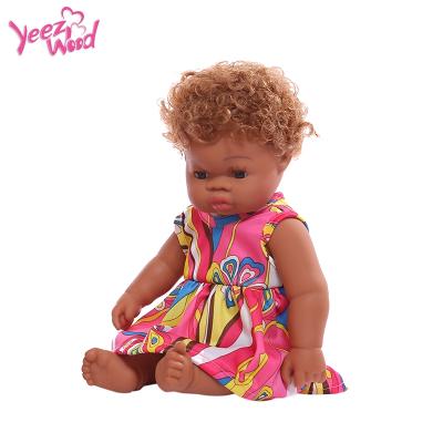 China Wholesale Cute Changeable Skin Black Realistic Reborn Vinyl Clothing Reborn Baby - African Black Doll Dolls For Kids for sale