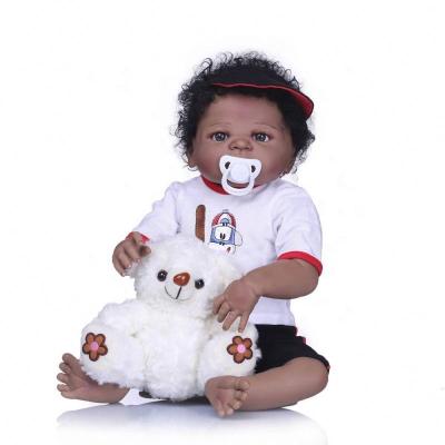 China Changeable Africa Doll Dressing Silicone Reborn Baby - Lifelike Realistic Newborn Baby Doll Kids Toys for sale