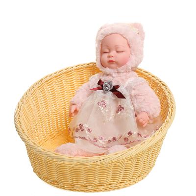 China Wholesale Changeable Cute Silicone Plush Pink Sleeping Baby Toy Doll For Kids for sale