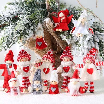 China 2pcs Christmas Ornament Doll Christmas Tree Decor 2022 Study/Play Hanging Angel Faceless Doll Christmas Home Decorations Kids New Year Christmas Gift for sale