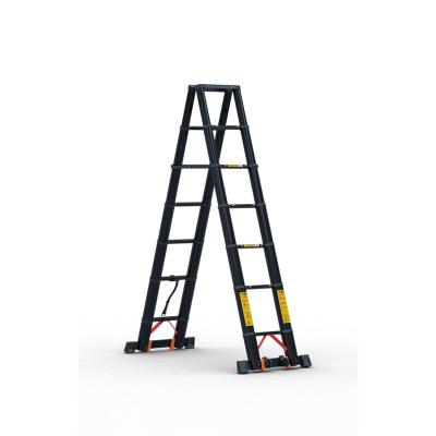 China Plastic Black Herringbone A-Frame Adjustable Double Ladder King Kong Folding Ladders Multi Purpose Ladder Head Ladder for sale