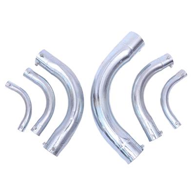 China Factory direct sales silver white bend welded steel pipe bend steel pipe equal for sale