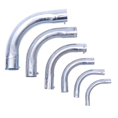 China Factory direct sale silver white galvanized steel pipe bend welded equal for sale