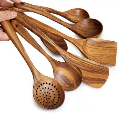 China Sustainable Quality Assurance Customized Wooden Kitchen Tool Kit Wooden Spoon Set Cooking Wooden Spoons for sale