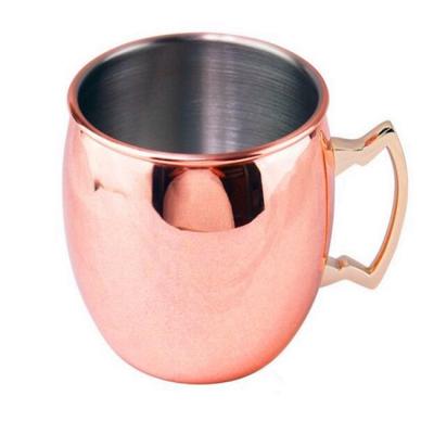 China Good Quality Sustainable Copper Mug 60ML Moscow Mule Moscow Mule Glass Solid Stainless Steel-Copper Mugs for sale