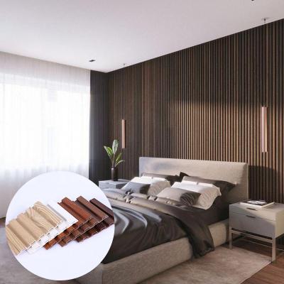 China High quality materials Hot Sale Paintable Rigid External 18Mm X 18Mm Colored Pvc Slat Wall Panels Wall For Wall Protection for sale