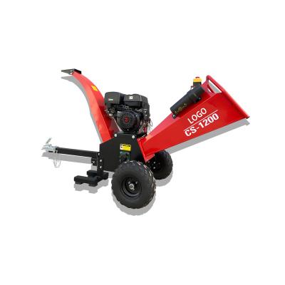 China Scrap Wood Shredder Austter Trailer Mounted Heavy Duty 15hp Gasoline Engine Log Chipper Machine For Garden for sale