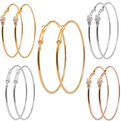 China Simple large circle earring exaggerated single earring style lady's jewelry hot round hot large circle earring for sale