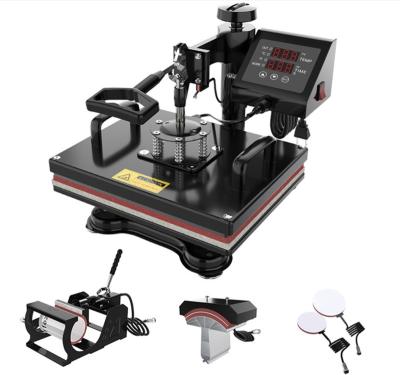 China Adjustable Thermostat 5 in 1 Easy Operation Heat Press Machine Cap T-shirt Plate Mug Sublimation Printing Machine for sale