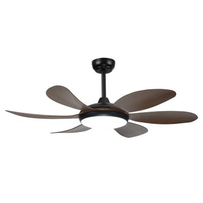 China New Arrival Simplicity Modern Modern Efficient ABS Black Blade LED Decorative Ceiling Fan Light for sale