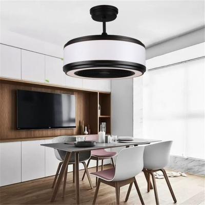 China Modern minimalist bedroom living room lighting decoration led ceiling fan light with remote control for sale