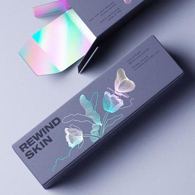 China Recyclable Empty Holographic Lipstick Boxes Custom Lipstick Recybled Box With Glitter for sale