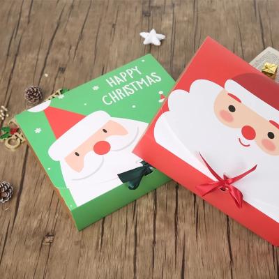 China Recyclable Custom Santa Claus Paperboard Merry Christmas New Year Gift Box Packaging for sale